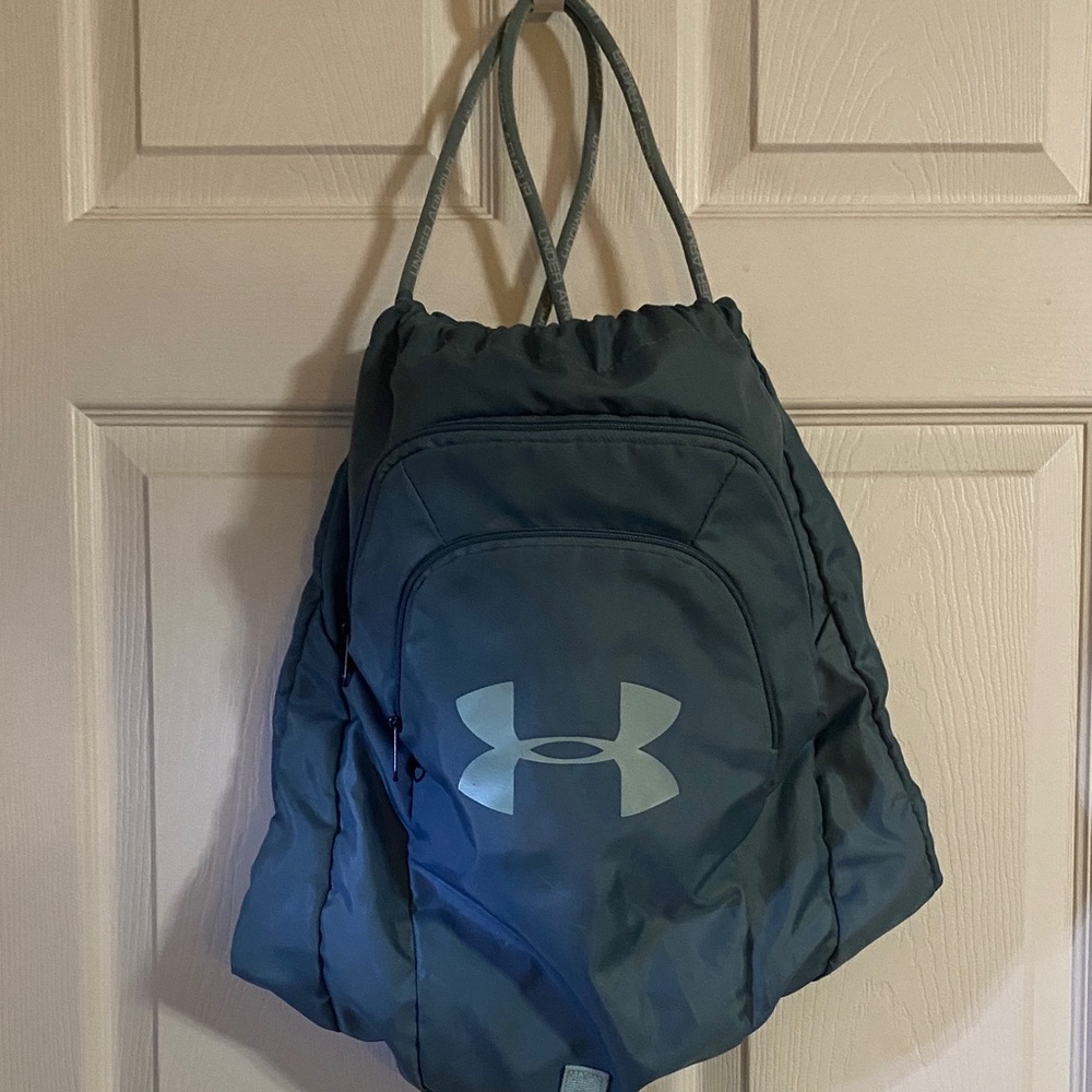 Under Armour Gray Drawstring travel Packables Sackpack Backpack sports Gym bag